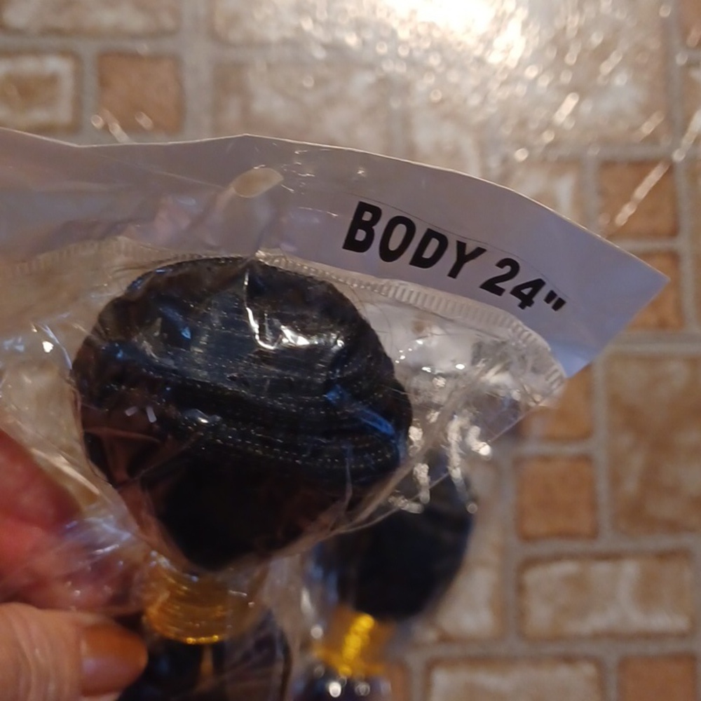 Hair extensions sew in blonde extensions 20 inch body 24 body black to … - Picture 4 of 5